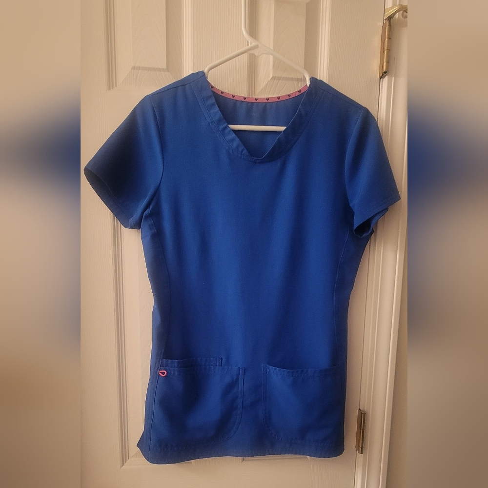 Royal blue heart soul scrub set
